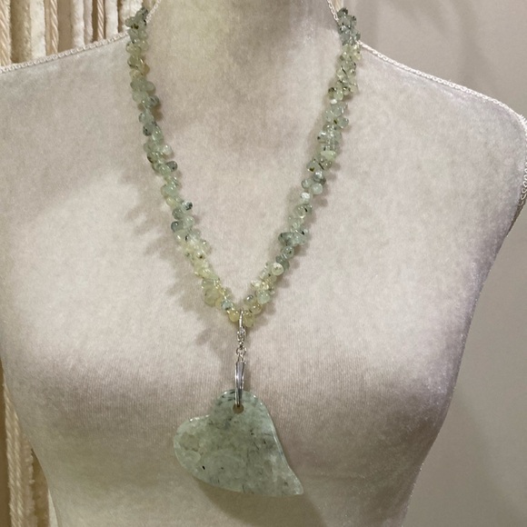 Jewelry - Prehnite Gemstone Necklace